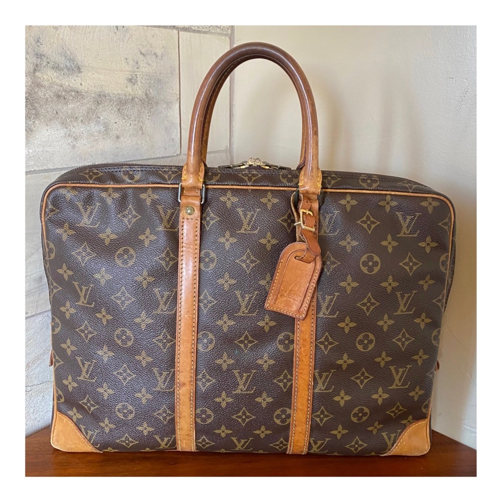 😘😘AUTHENTIC LOUIS VUITTON PORTE DOCUMENTS BRIEFCASE MONOGRAM VINTAGE